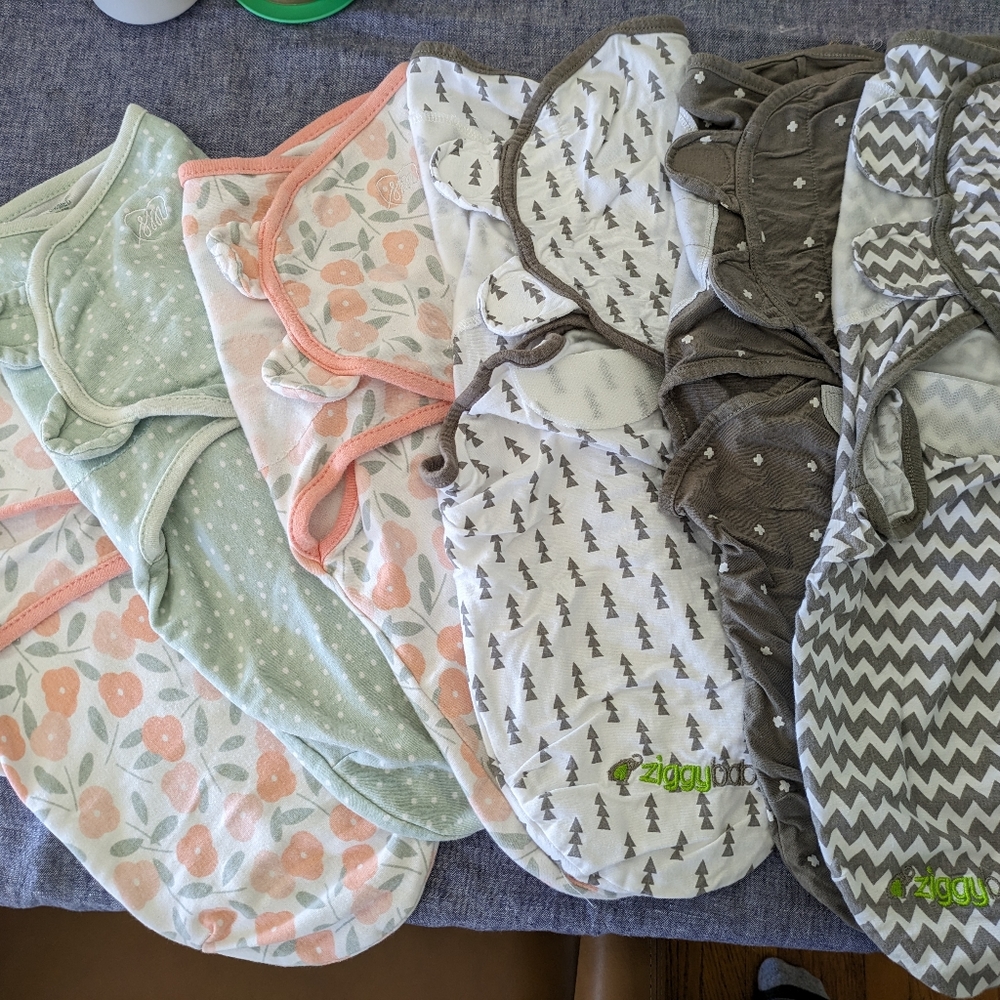 Bundle Newborn essentials! Swaddles gowns onesies wraps